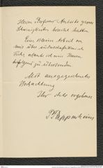 Nachlass Franz Steindachner, Brief von P. Pappenheim an Franz Steindachner (23.05.1910), Inv.Nr. 382.06, Seite 3
